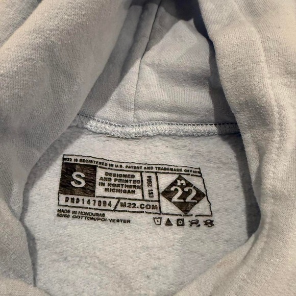M22 grey hoodie Size S #michigan #outdoors - Picture 4 of 8